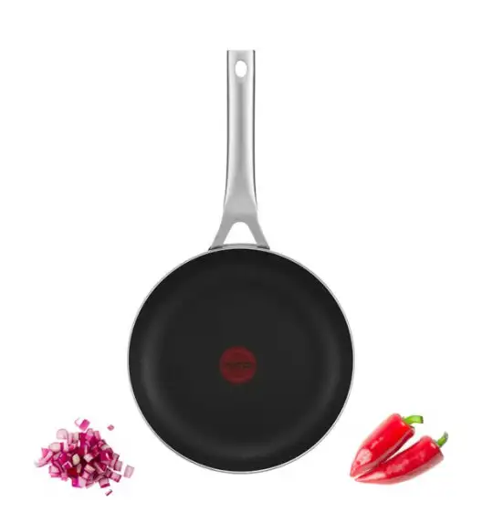 AMBITION DOTT Patelnia tradycyjna 20 cm / srebrna / indukcja / powłoka non-stick