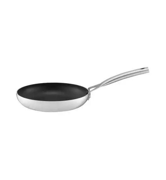 AMBITION DOTT Patelnia tradycyjna 26 cm / srebrna / indukcja / powłoka non-stick