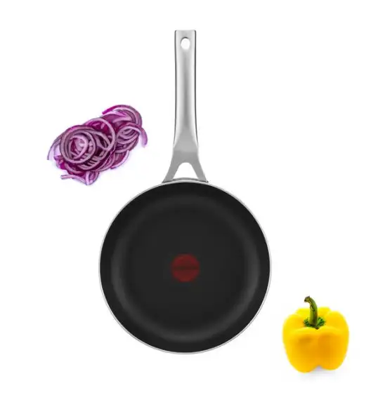 AMBITION DOTT Patelnia głęboka 24 cm / srebrna / indukcja / powłoka non-stick