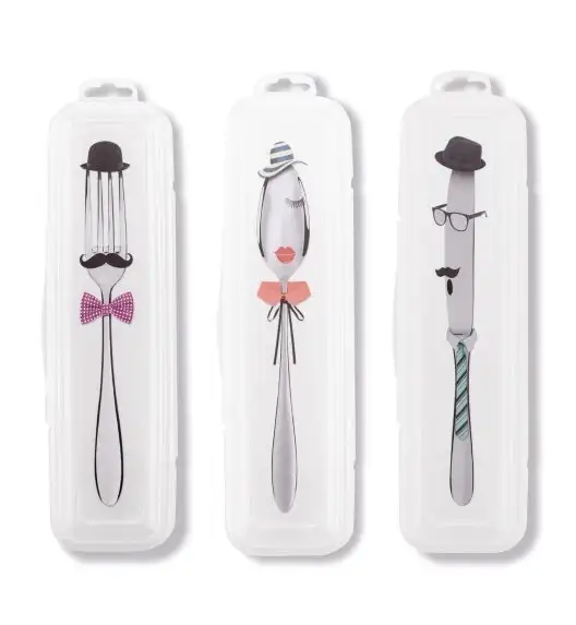 TADAR Sztućce turystyczne / komplet 4 el dla 1 osoby / pudełko / połysk