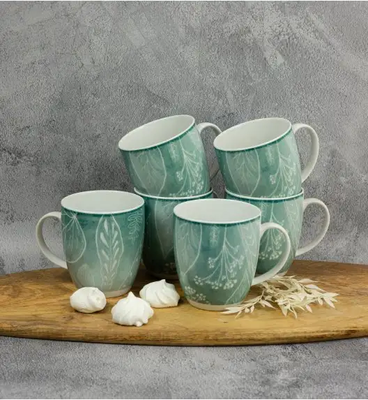 LUBIANA BOSS KERAJET DIGITAL PRINTING | 9075 KJ LIŚCIE | Kubek 380 ml | niebieski