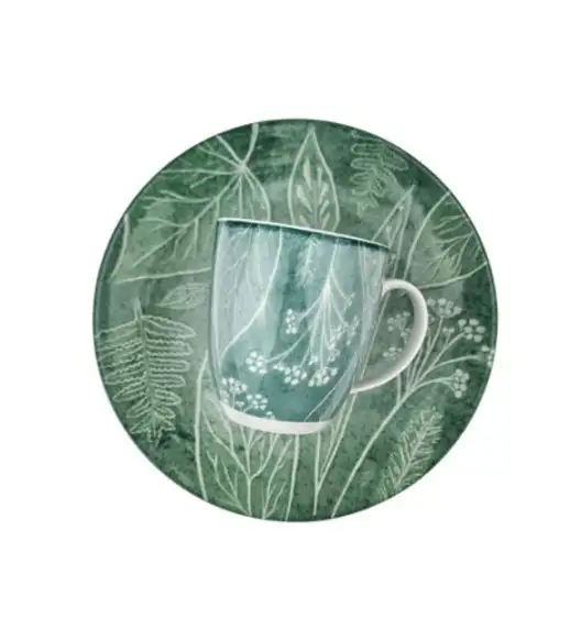 LUBIANA BOSS KERAJET DIGITAL PRINTING | 9075 KJ LIŚCIE | 6x Kubek 380 ml | niebieski