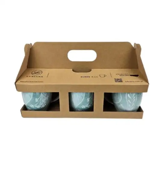 LUBIANA BOSS KERAJET DIGITAL PRINTING | 9075 KJ LIŚCIE | 6x Kubek 380 ml | niebieski