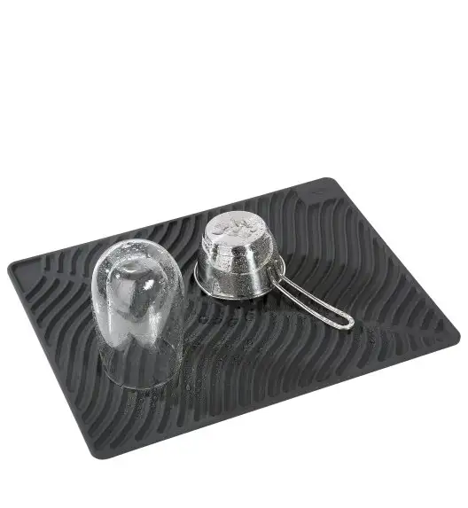 KUCHENPROFI WAVE Mata do suszenia naczyń 40 x 30 cm / silikon / FreeForm