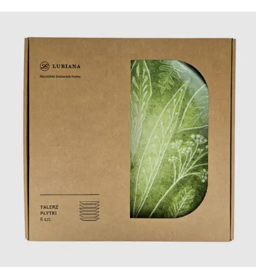 LUBIANA BOSS KERAJET  DIGITAL PRINTING | 9075A KJ LIŚCIE | Talerz obiadowy 27 cm | zielony