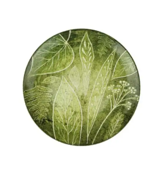 LUBIANA BOSS KERAJET DIGITAL PRINTING | 9075A KJ LIŚCIE | 12x Talerz obiadowy 27 cm | zielony