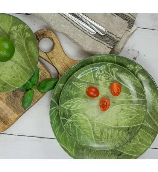 LUBIANA BOSS KERAJET DIGITAL PRINTING | 9075A KJ LIŚCIE | Talerz głęboki / salaterka 17,5 cm | zielony