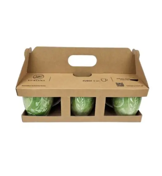 LUBIANA BOSS KERAJET DIGITAL PRINTING | 9075A KJ LIŚCIE | 12x Kubek 380 ml | zielony