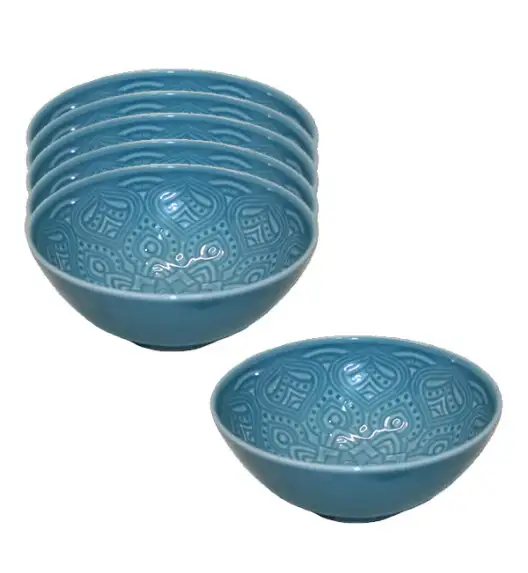 LUBIANA ORIENTAL | K6 NIEBIESKI | 6x Salaterka 15 cm | porcelana luz 