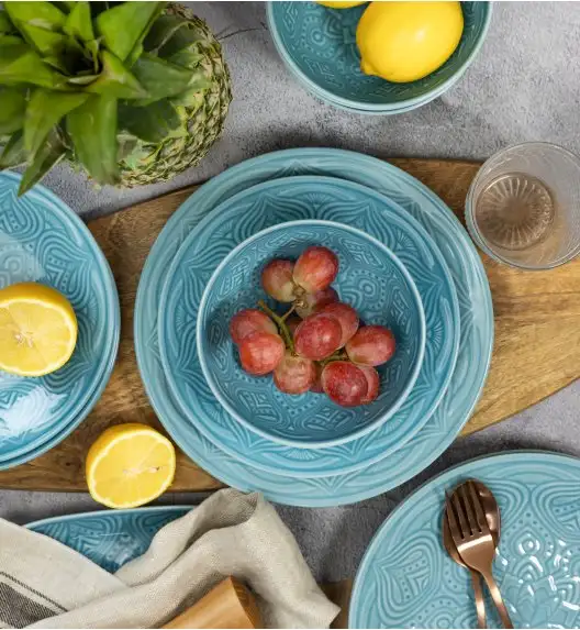 LUBIANA ORIENTAL | K6 NIEBIESKI | 6x Salaterka 15 cm | porcelana luz 