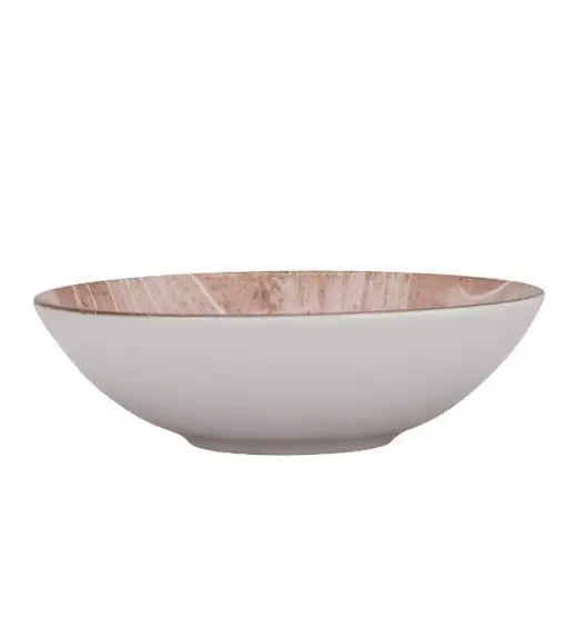 LUBIANA BOSS KERAJET DIGITAL PRINTING | 9075B KJ LIŚCIE | 12x Salaterka 17,5 cm | brązowa