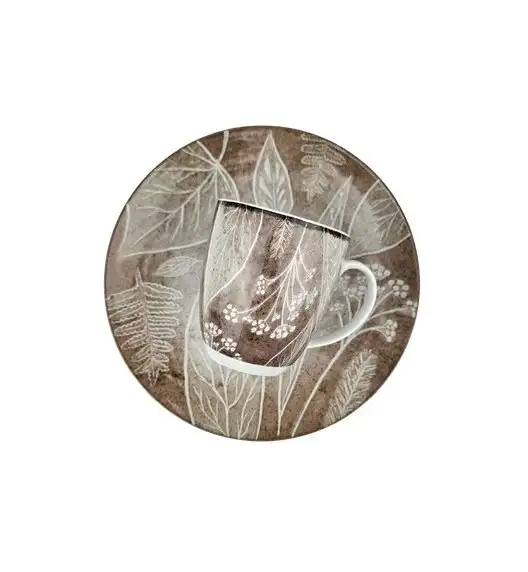 LUBIANA BOSS KERAJET DIGITAL PRINTING | 9075B KJ LIŚCIE | Kubek 380 ml | brązowy