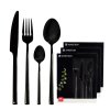 AMBITION COMO BLACK Komplet sztućców 72 el dla 18 osób w pudełku / czarne sztućce