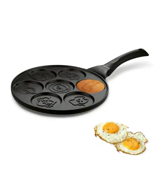 KönigHOFFER ANIMALS Patelnia do pancakes i placków 26,5 cm / powłoka non-stick/ indukcja
