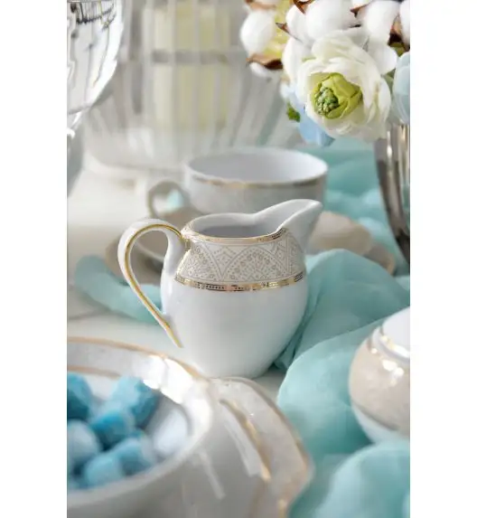 CHODZIEŻ YVONNE G620 LEA ZŁOTA Zestaw kawowy 40 el / 12 osób / porcelana