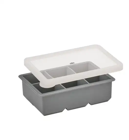 CILIO Silikonowa foremka na lód z pokrywką na 6 dużych kostek 17×12×5 cm / FreeForm
