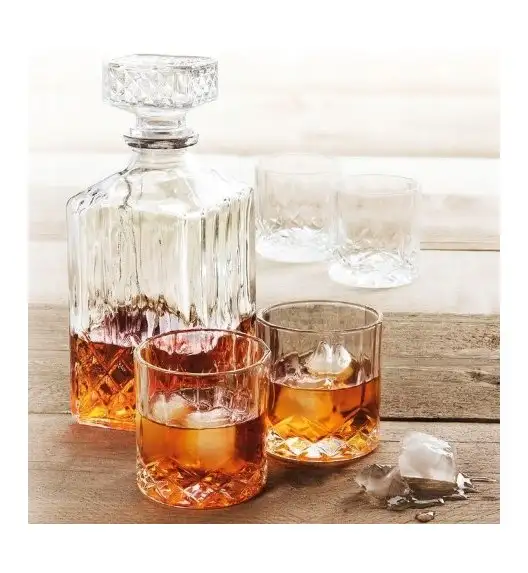 WYPRZEDAŻ! KOOPMAN EXCELLENT HOUSEWARE Zestaw do whisky Karafka + 3 szklanki / 4 el / szkło 