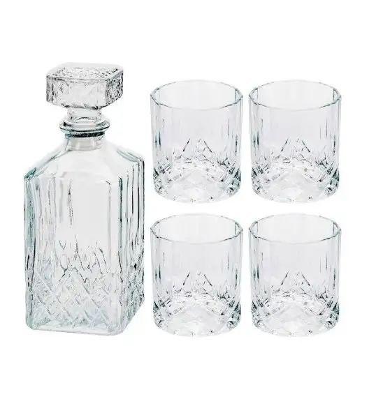 WYPRZEDAŻ! KOOPMAN EXCELLENT HOUSEWARE Zestaw do whisky Karafka + 3 szklanki / 4 el / szkło 
