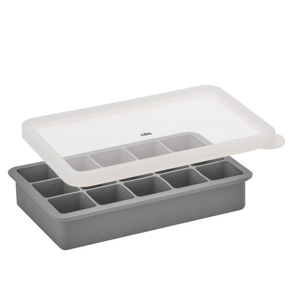 CILIO Silikonowa foremka na lód z pokrywką na 15 dużych kostek 19,5×13,5×4 cm / FreeForm