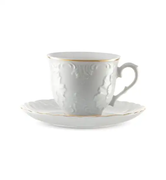 ĆMIELÓW FILIŻANKI UPOMINKOWE ROCOCO 3604 ZŁOTA LINIA Filiżanka 250 ml ze spodkiem / porcelana