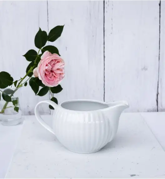 LUBIANA DAISY Sosjerka 700 ml | biała porcelana 