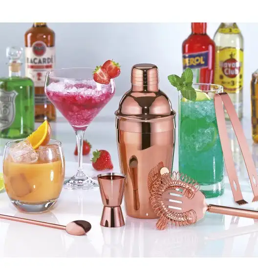 CILIO MANHATTAN Zestaw barowy do drinków i koktajli 5 el. / miedziany / FreeForm