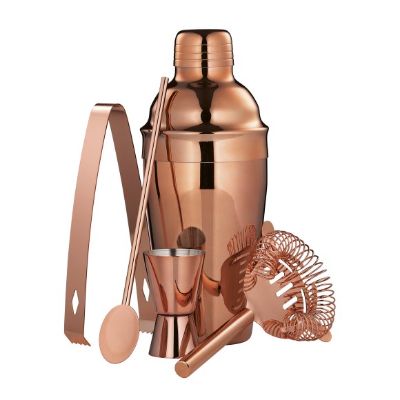 CILIO MANHATTAN Zestaw barowy do drinków i koktajli 5 el. / miedziany / FreeForm