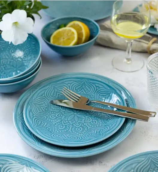 LUBIANA ORIENTAL | K6 NIEBIESKI | Serwis obiadowy 6/18 el | porcelana