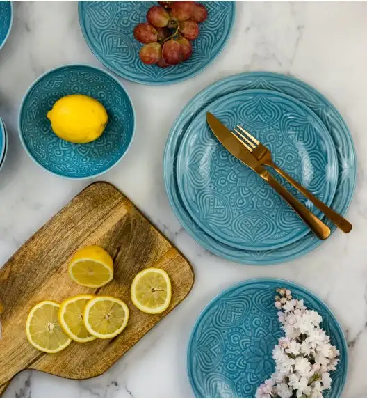 LUBIANA ORIENTAL | K6 NIEBIESKI | Serwis obiadowy 6/18 el | porcelana