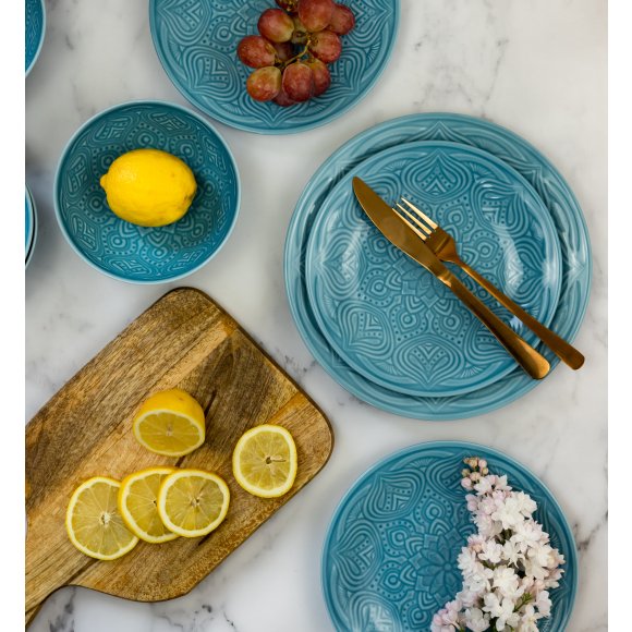 LUBIANA ORIENTAL | K6 NIEBIESKI | Serwis obiadowy 6/18 el | porcelana