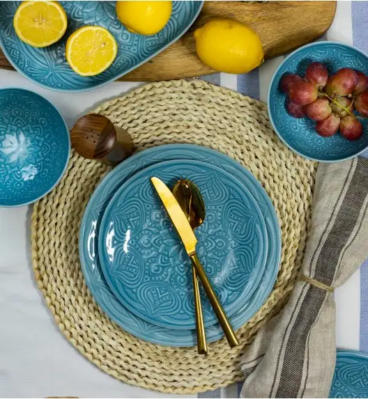 LUBIANA ORIENTAL | K6 NIEBIESKI | Serwis obiadowy 6/18 el | porcelana