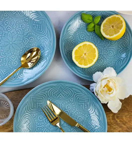 LUBIANA ORIENTAL | K6 NIEBIESKI | Serwis obiadowy 6/18 el | porcelana