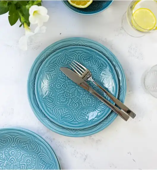 LUBIANA ORIENTAL | K6 NIEBIESKI | Serwis obiadowy 12/36 el | porcelana