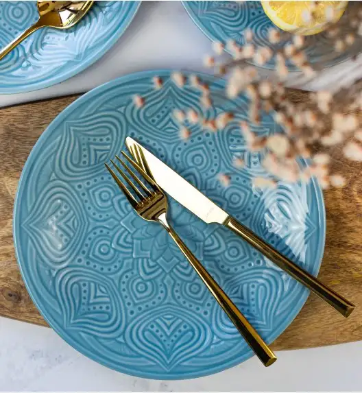 LUBIANA ORIENTAL | K6 NIEBIESKI | Serwis obiadowy 12/36 el | porcelana