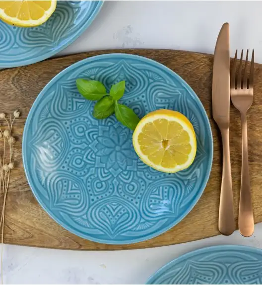 LUBIANA ORIENTAL | K6 NIEBIESKI | Serwis obiadowy 12/36 el | porcelana