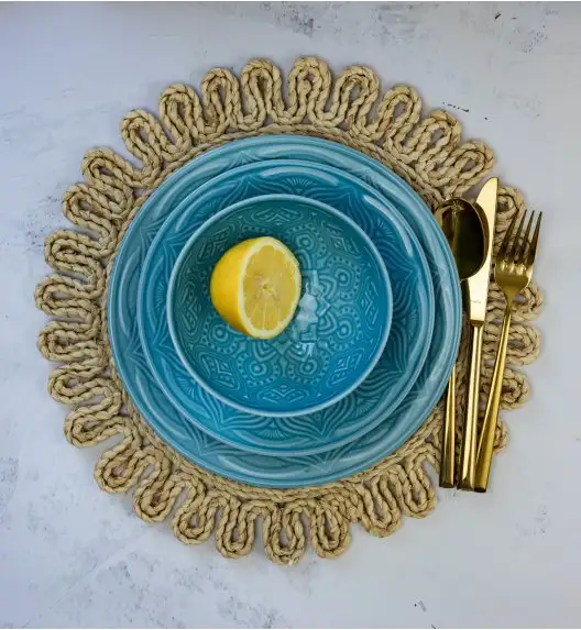 LUBIANA ORIENTAL | K6 NIEBIESKI | Serwis obiadowy 18/54 el | porcelana