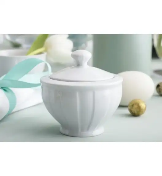 ĆMIELÓW OKTAWA 0001 BIAŁA Zestaw kawowy 21 el / 6 osób / porcelana