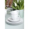 ĆMIELÓW OKTAWA 0001 BIAŁA Zestaw kawowy / do herbaty 18 el / 6 osób / porcelana