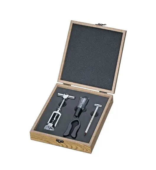 CILIO LOMBARDIA Zestaw do wina 5 el / drewniane pudełko / FreeForm