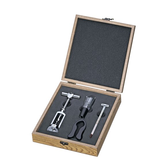 CILIO LOMBARDIA Zestaw do wina 5 el / drewniane pudełko / FreeForm