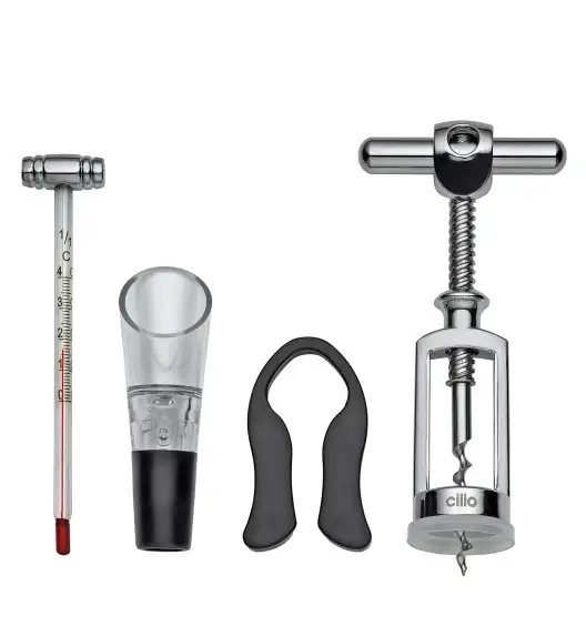 CILIO LOMBARDIA Zestaw do wina 5 el / drewniane pudełko / FreeForm