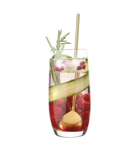 CILIO COFFEE CULTURE Łyżeczki koktajlowe ze słomką 6 szt./ złote / FreeForm