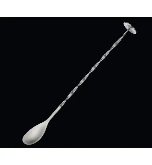 CILIO Łyżeczka koktajlowa skręcona z tłuczkiem / stal nierdzewna / FreeForm