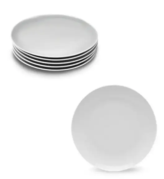 LUBIANA BOSS 6x Talerz do ciasta 16,5 cm | biała porcelana