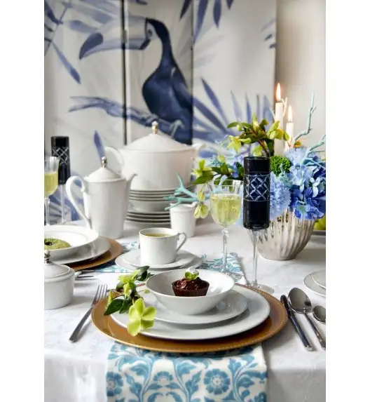 ĆMIELÓW JENNY G856 PEARLS Zestaw kawowy 22 el / 6 osób / porcelana