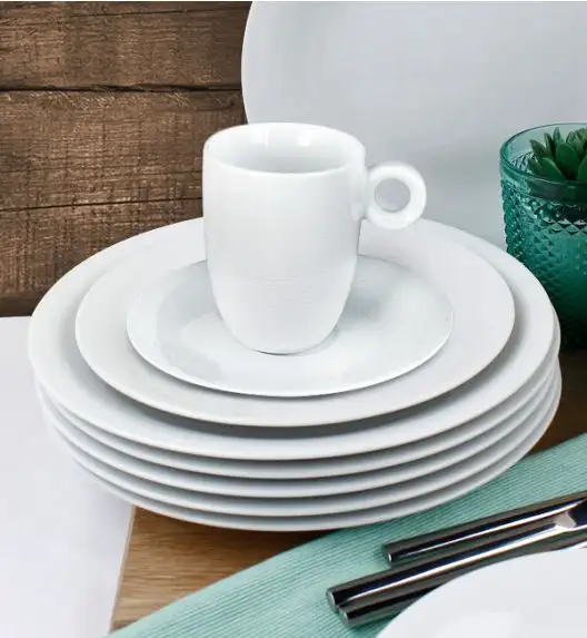 WYPRZEDAŻ! LUBIANA ETO Komplet 3 spodków do filiżanek / porcelana