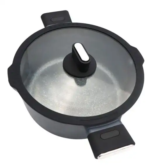 ZWIEGER VESNA Komplet 4 garnków z pokrywkami + Patelnia 20, 24, 28 cm  + pokrywki silikonowe / GREBLON C3 non-stick / indukcja