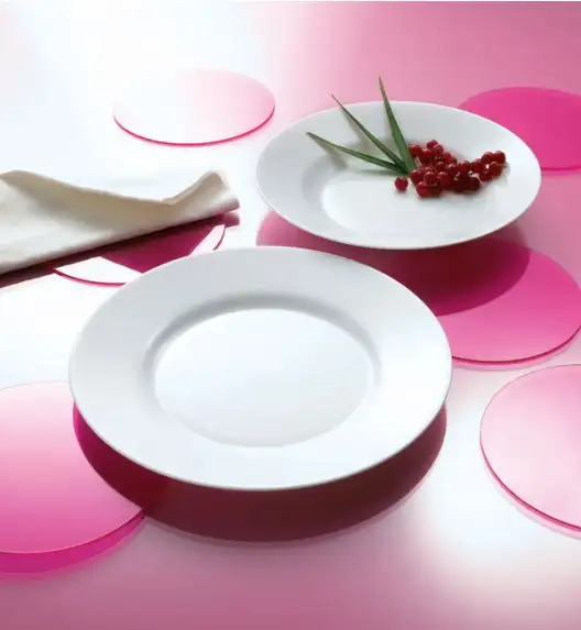 WYPRZEDAŻ! LUMINARC PLUMI Serwis obiadowy 9 el dla 3 osób / biały / szkło