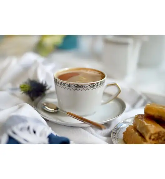 ĆMIELÓW PUŁASKI 8051 GRECKA DROGA Zestaw kawowy 18 el / 6 osób / porcelana