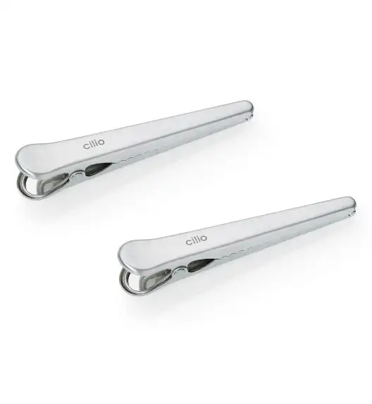CILIO Klipsy do torebek, 2 szt. / stal nierdzewna / FreeForm